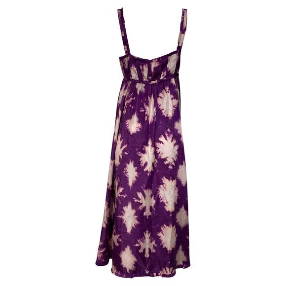 Ulla Johnson Penelope Printed Maxi Dress in Purple Silk - Picture 3 of 10